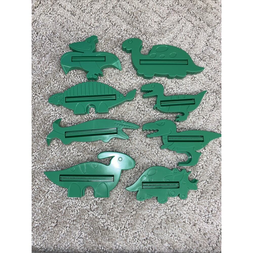 8 Tube Squeezer Set – Toothpaste Roller Dispenser Holder Dinosaur Series